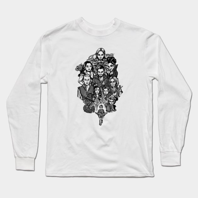 Heroes of Storybrooke Long Sleeve T-Shirt by Scribble Creatures